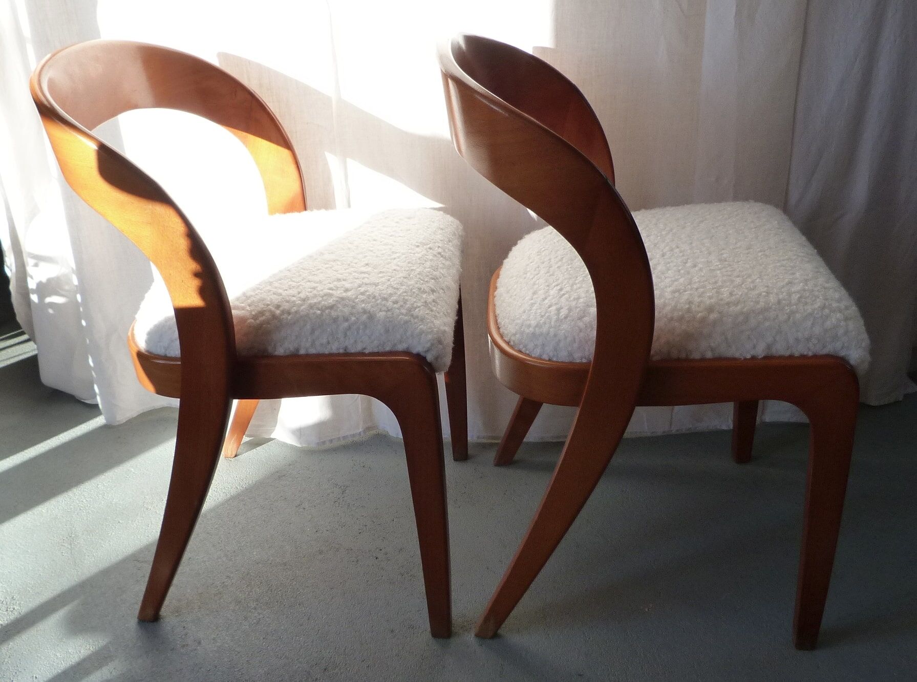 Pair of Baumann gondola chairs