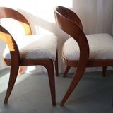 Pair of Baumann gondola chairs