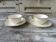 2 Villeroy & Boch Mettlach Ivory and Gold Cups and Saucers