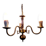 Lampe classique en laiton de style hollandais de couleur bronze doré