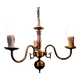 Lampe classique en laiton de style hollandais de couleur bronze doré