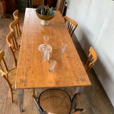 Farm table 19th oak and fir