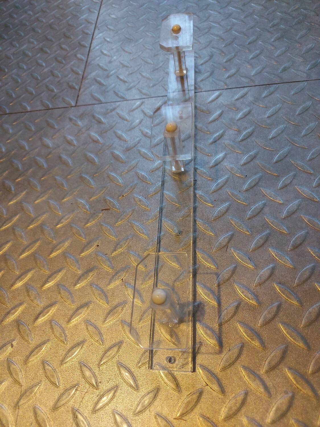 Vintage wall-mounted plexi coat rack