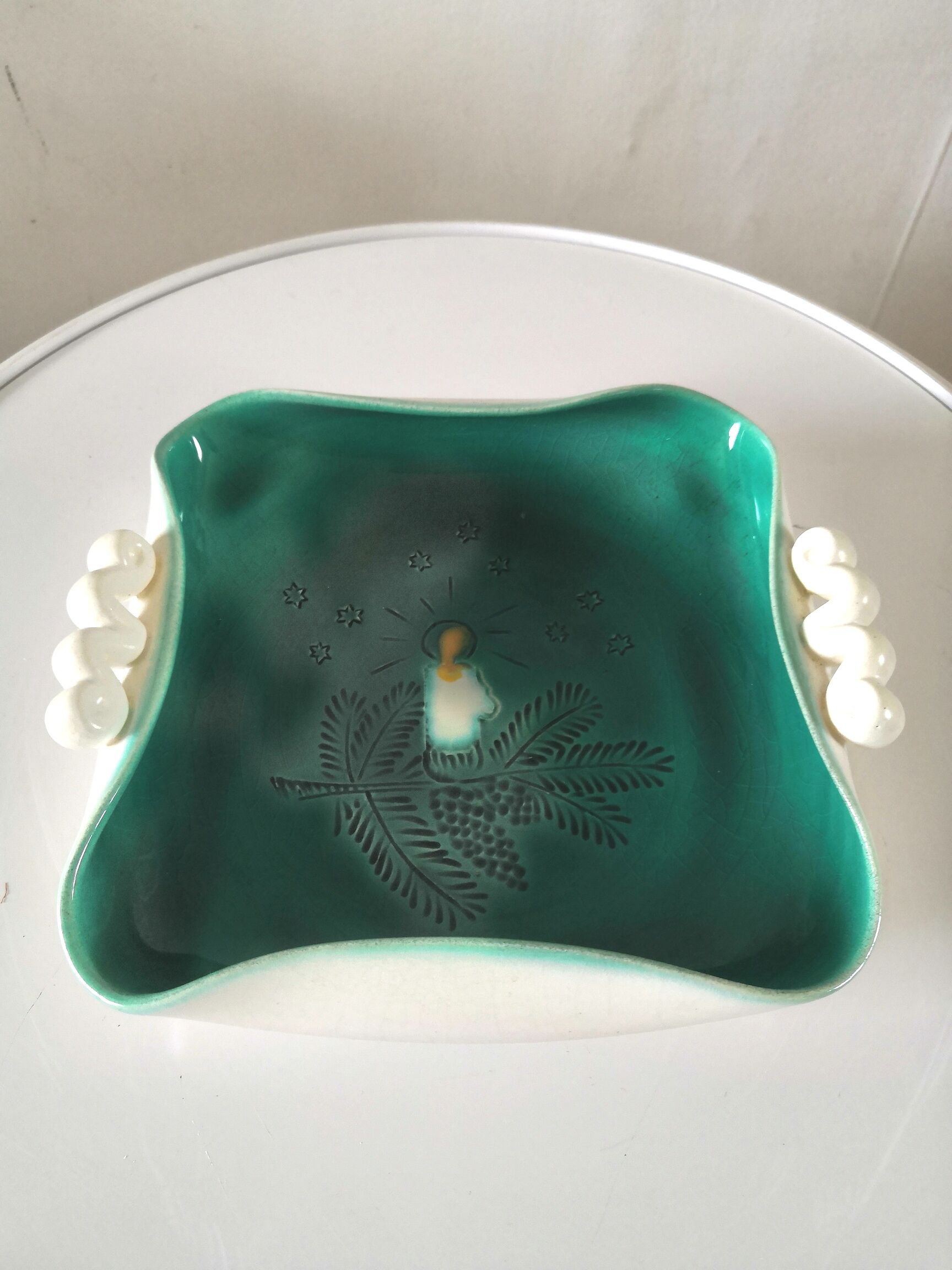 Ceramic empty pocket signed Elchinger design 50s - 60s