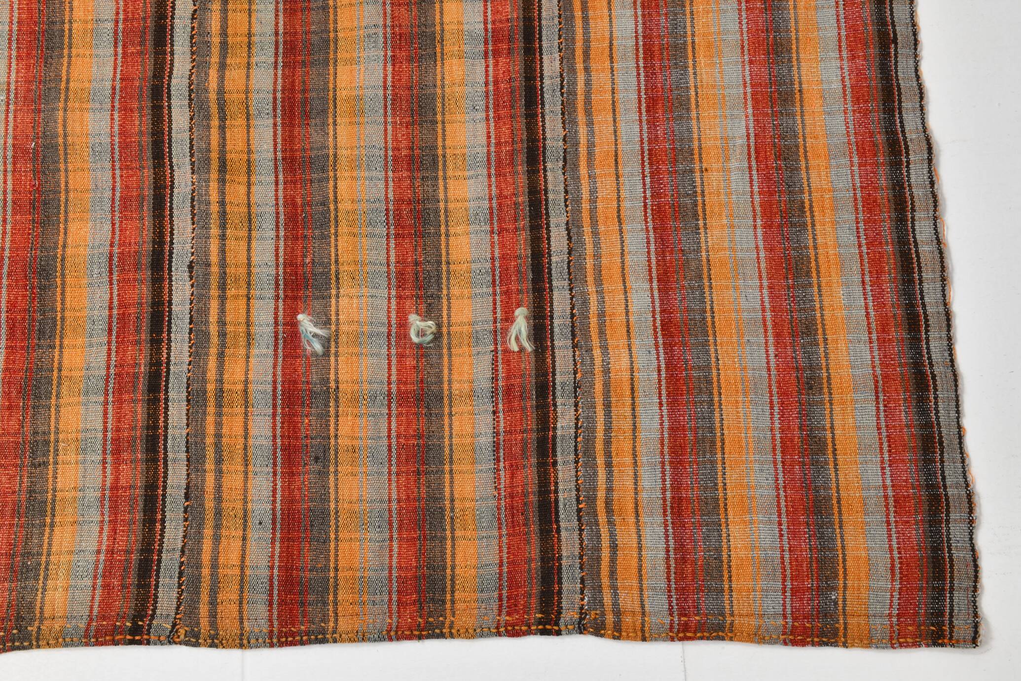 Red & Orange Bohemian Kilim Rug, 223x277Cm