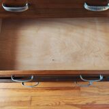 Art Deco chest of drawers in solid walnut