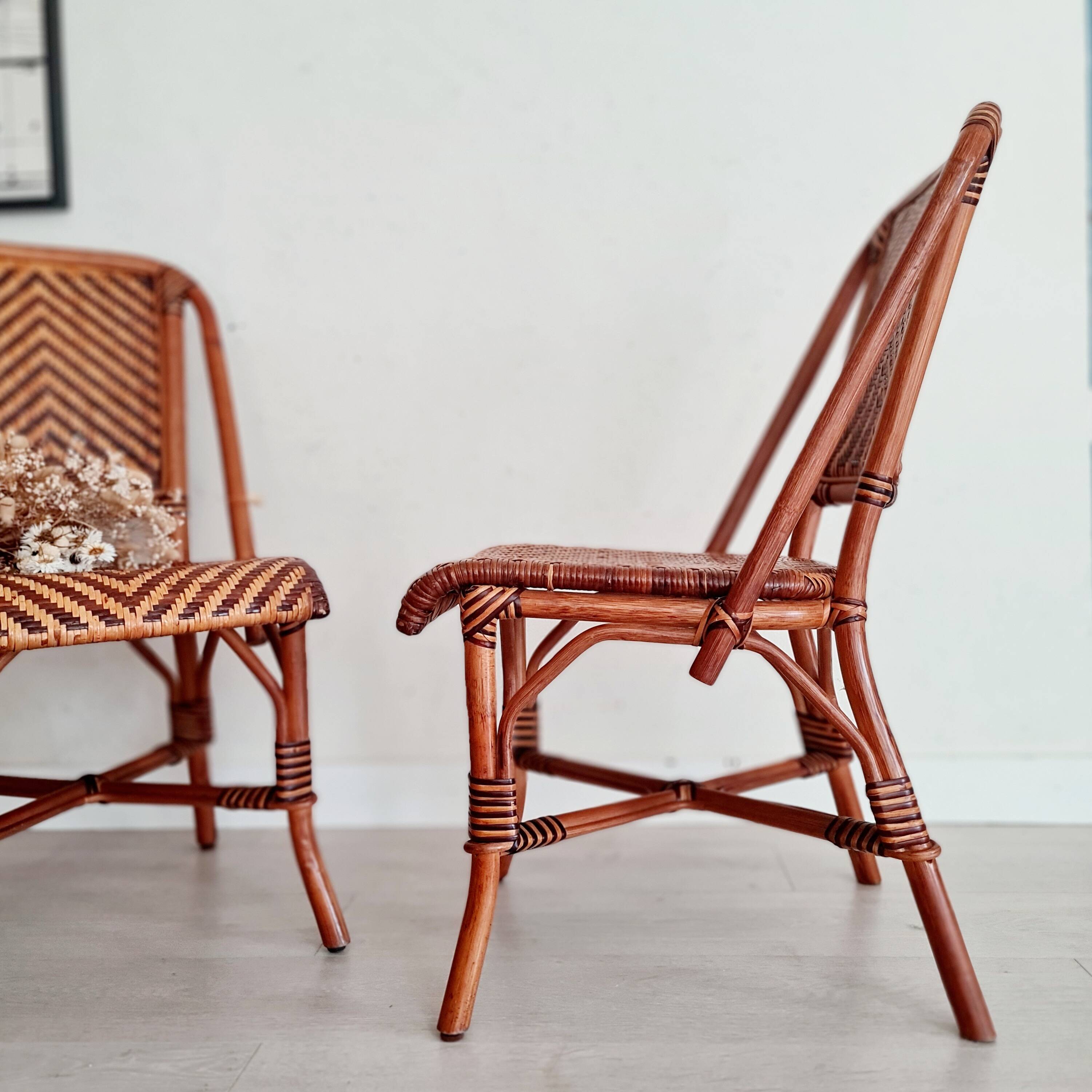 Rattan bistro chairs