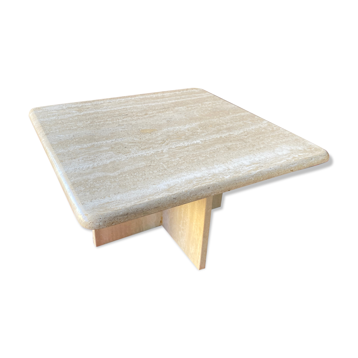 Coffee table in travertine