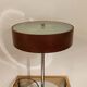 Retro lamp foot tulip and wooden lampshade