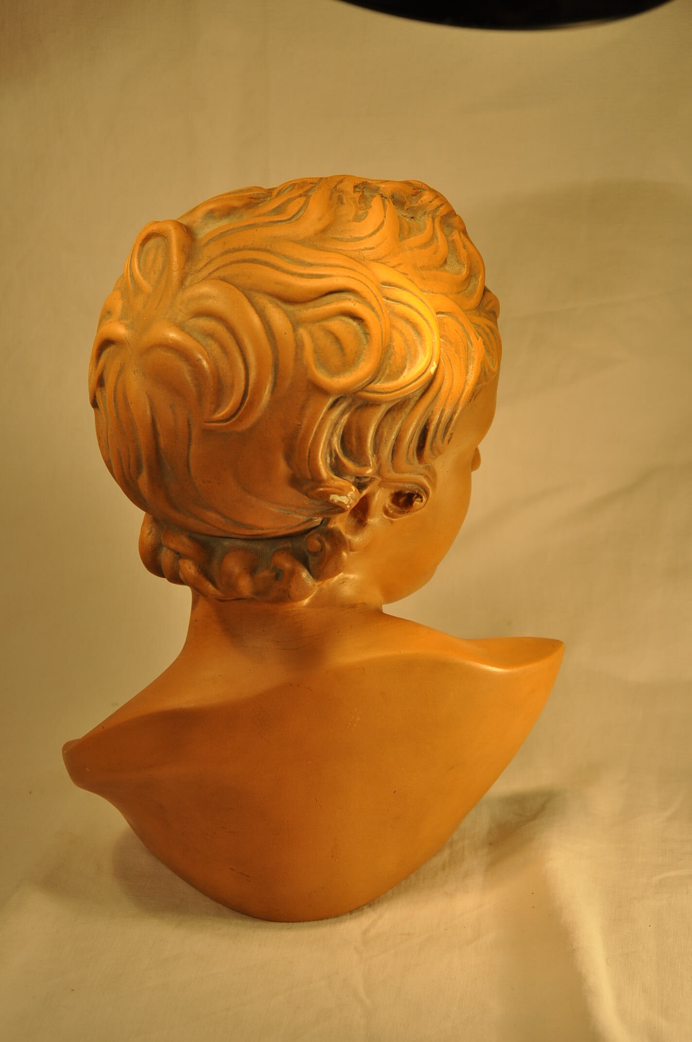 Plaster cherub bust