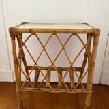 Rattan end table