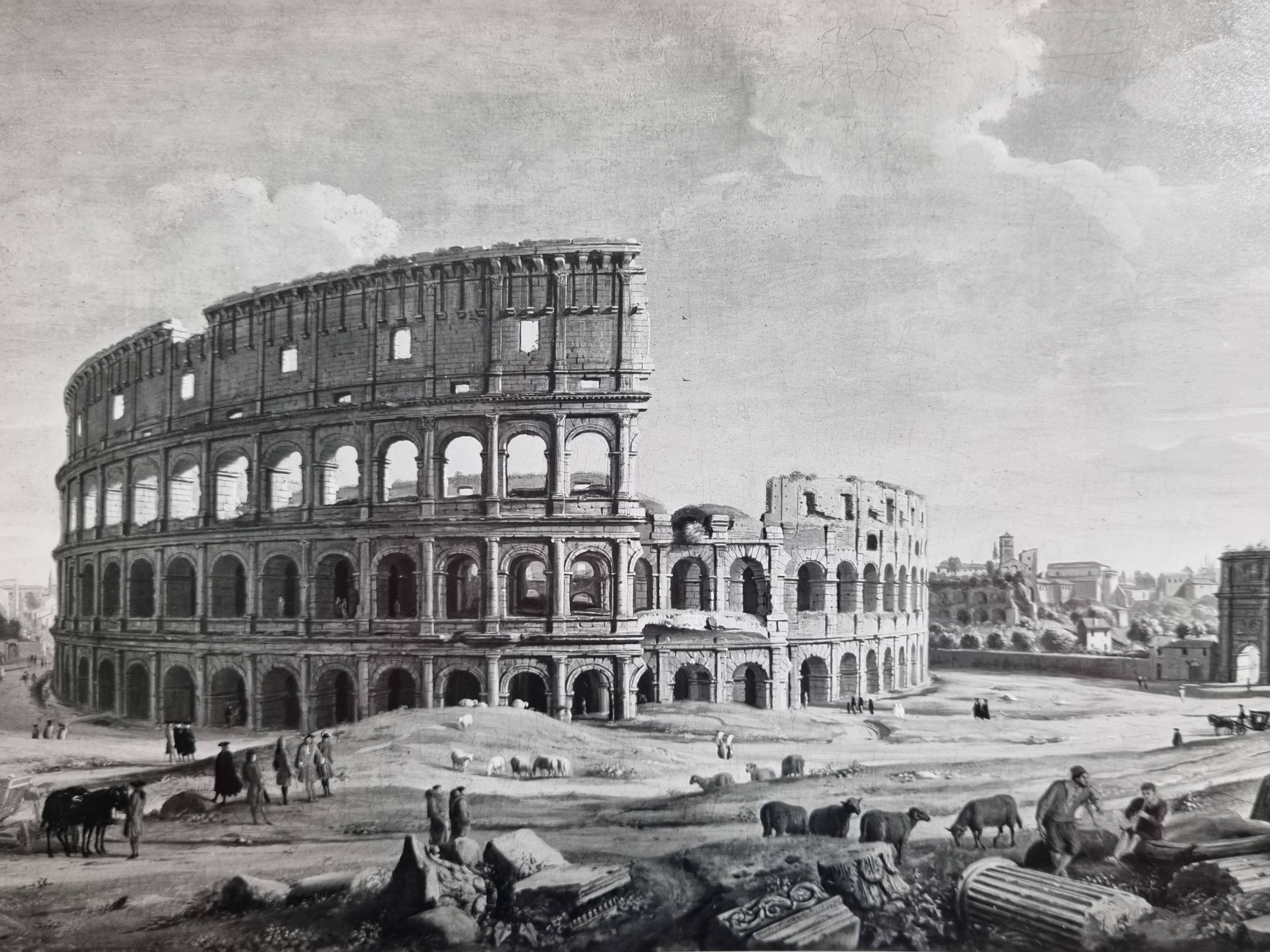Art photography after Gaspar Van Wittel, "The Coliseum", 60s-70s