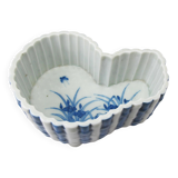 Old Chinese or Japanese blue and white porcelain planter from the late 19th or early 20th century