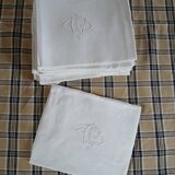11 antique linen napkins