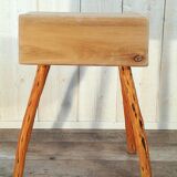 Raw wood stool