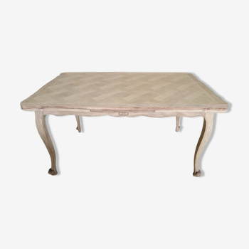 Table extensible en chêne massif rénovée