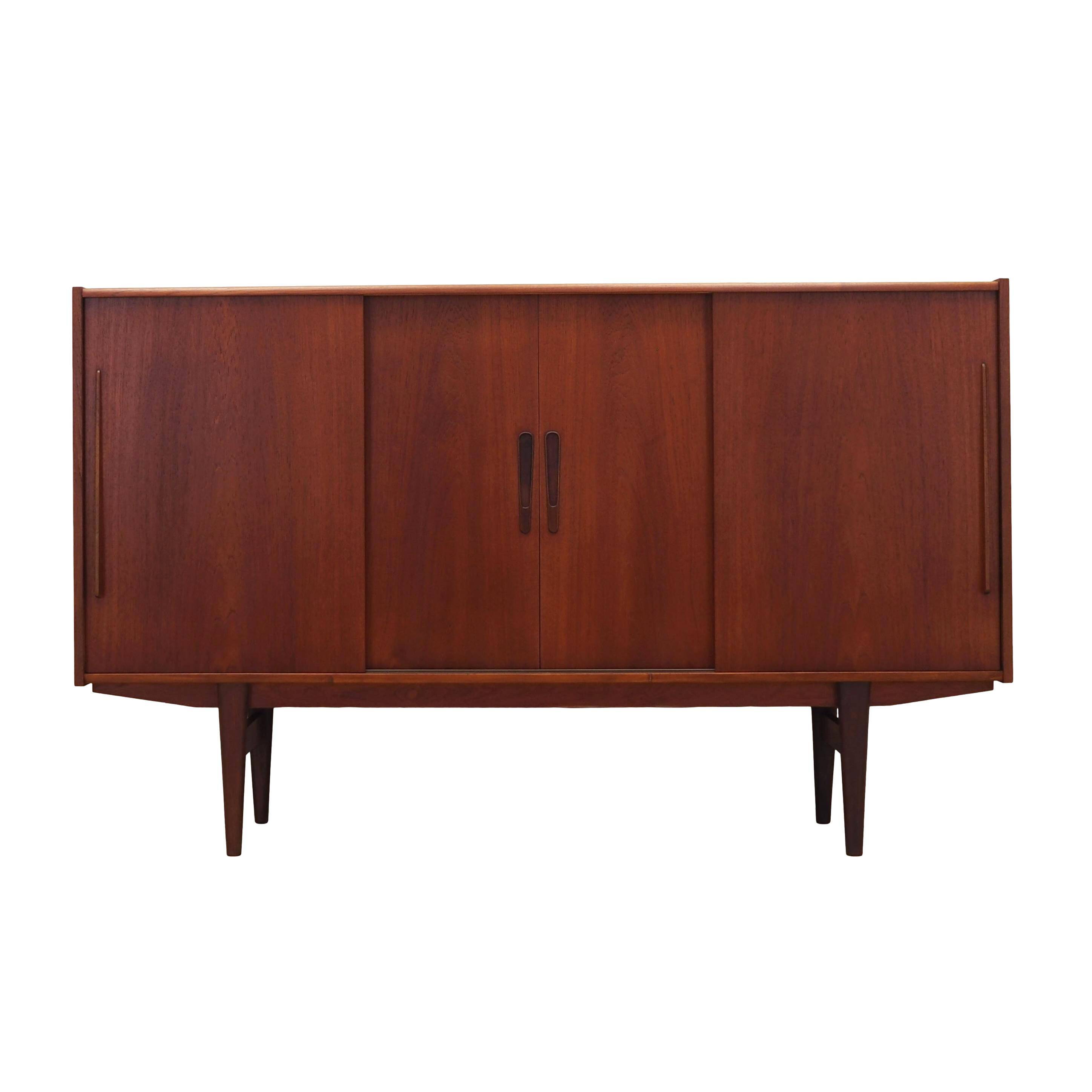 Teak highboard, Danish design, 1960s, production: Denmark