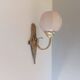 Ancienne applique art nouveau - Bronze et opaline
