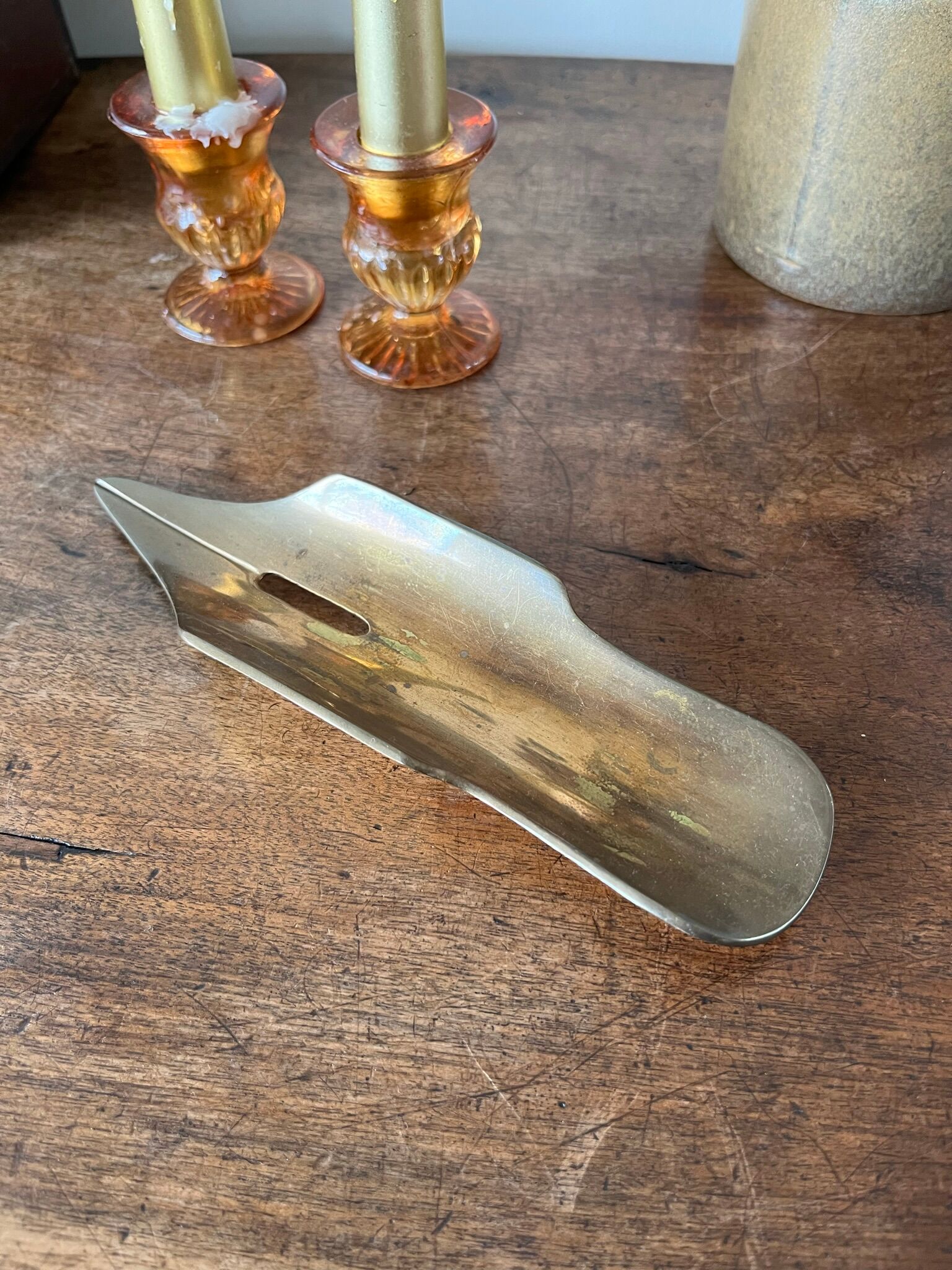 Brass pen tray