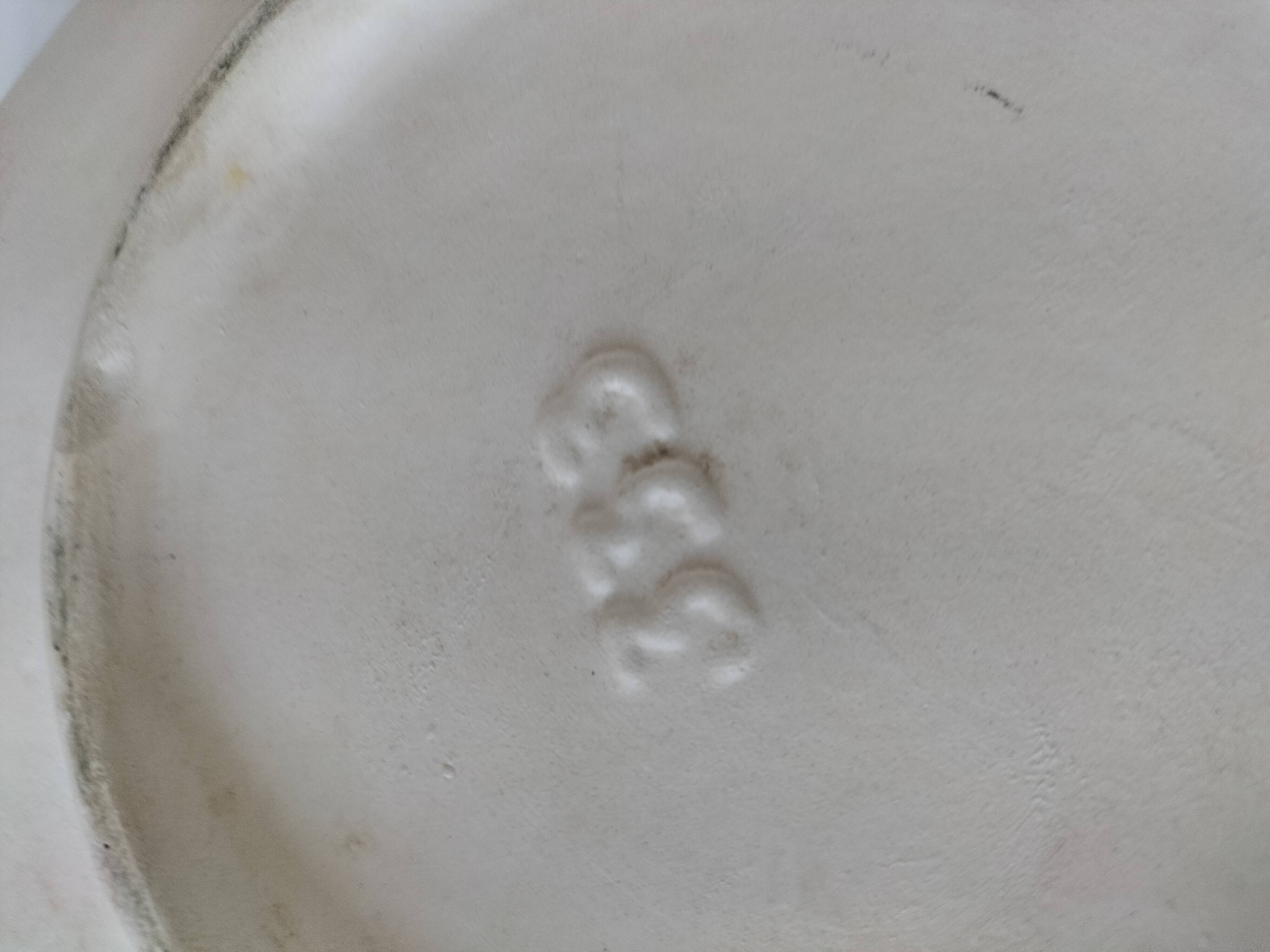 Vintage triangular ceramic bowl