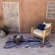Moroccan carpet boucherouite colored - 94 x 202 cm