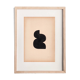 Peinture sur papier ancien - tableau abstrait M738 - signé Eawy