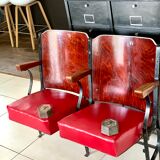 Pair of vintage cinema armchairs