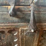 Coffre ancien iranien en bois massif - fabriqué à la main