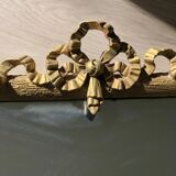 Large old mirror between two gilded pediment louis Philippe ice mercury