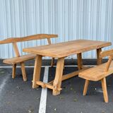Aranjou rustic table and bench