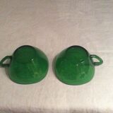 Lot de 2 tasses à thé en verre mid-century