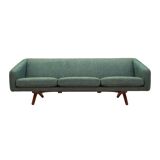 Green melange sofa, Danish design, 1960s, manufacturer: A. Mikael Laursen, designer: Illum Wikkelsø