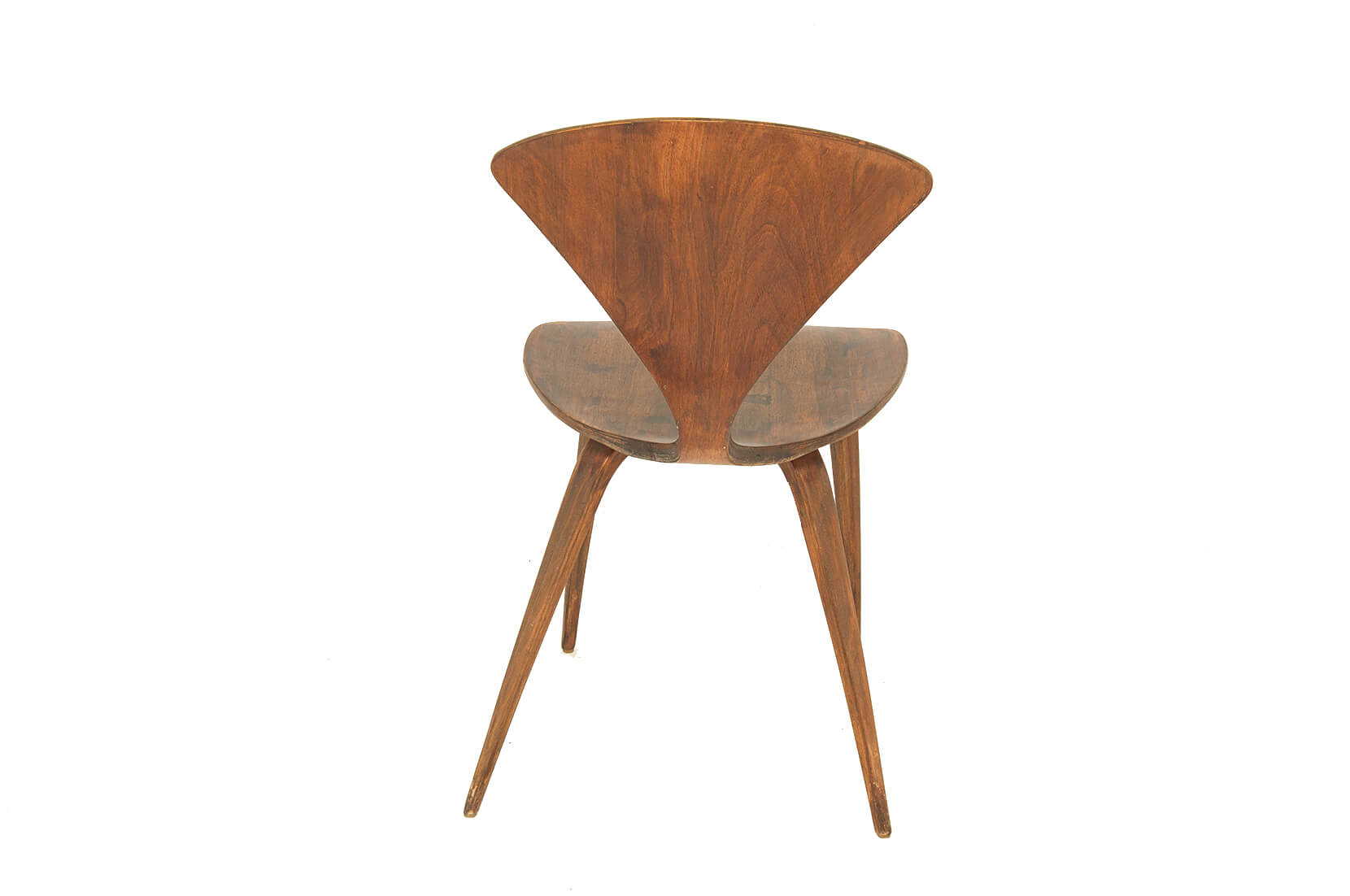 Norman Cherner's walnut chair edited by Plycraft