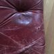 Sofa chesterfield 2-3 places leather bordeaux