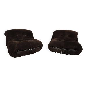 Paire de chauffeuses - brun