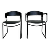 Pair of assisa chairs by paolo favaretto