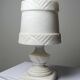 White sculpted alabaster night light, classic style, circa 1950-1970.
