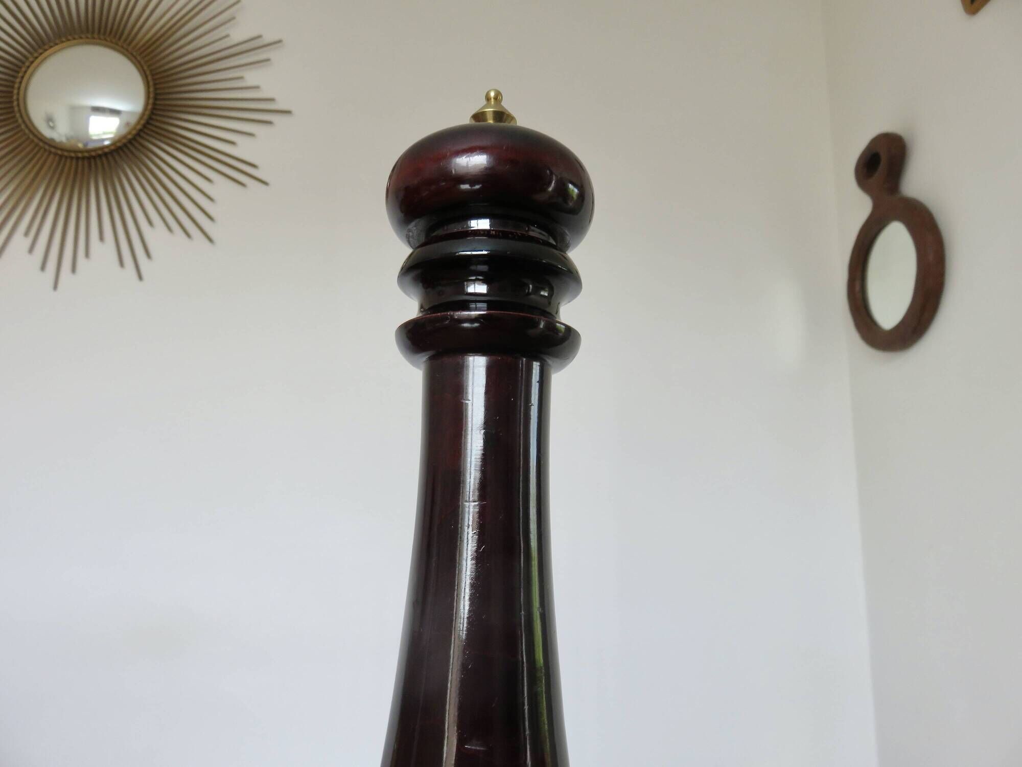 Xxl pepper mill by "chiaruzi" "cc" florence, italy, lacquered wood, 1970
