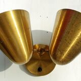 Double wall lamp adjustable brass cocottes