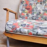 Scandinavian 3-seater convertible sofa bed, click-clack bench