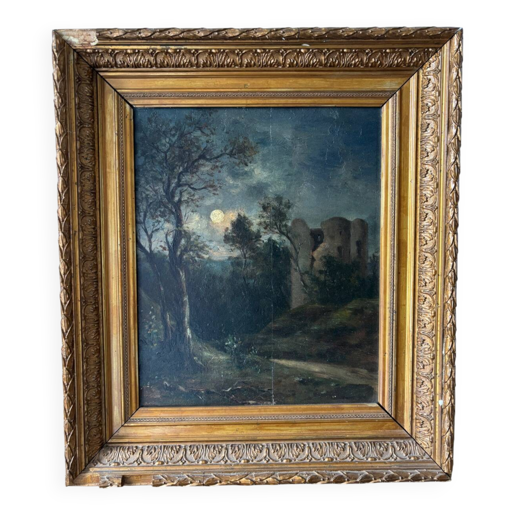 Moonlit landscape, 19th century