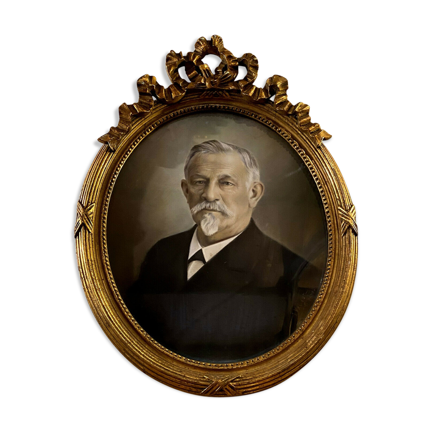 Pastel napoleon III era featuring a notable of the time signed at the bottom French school of the 19th century