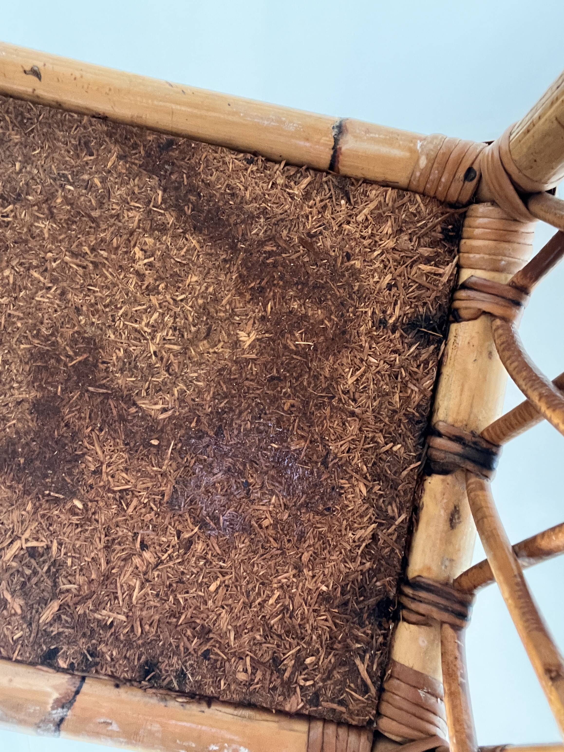 étagère biblothèque rotin