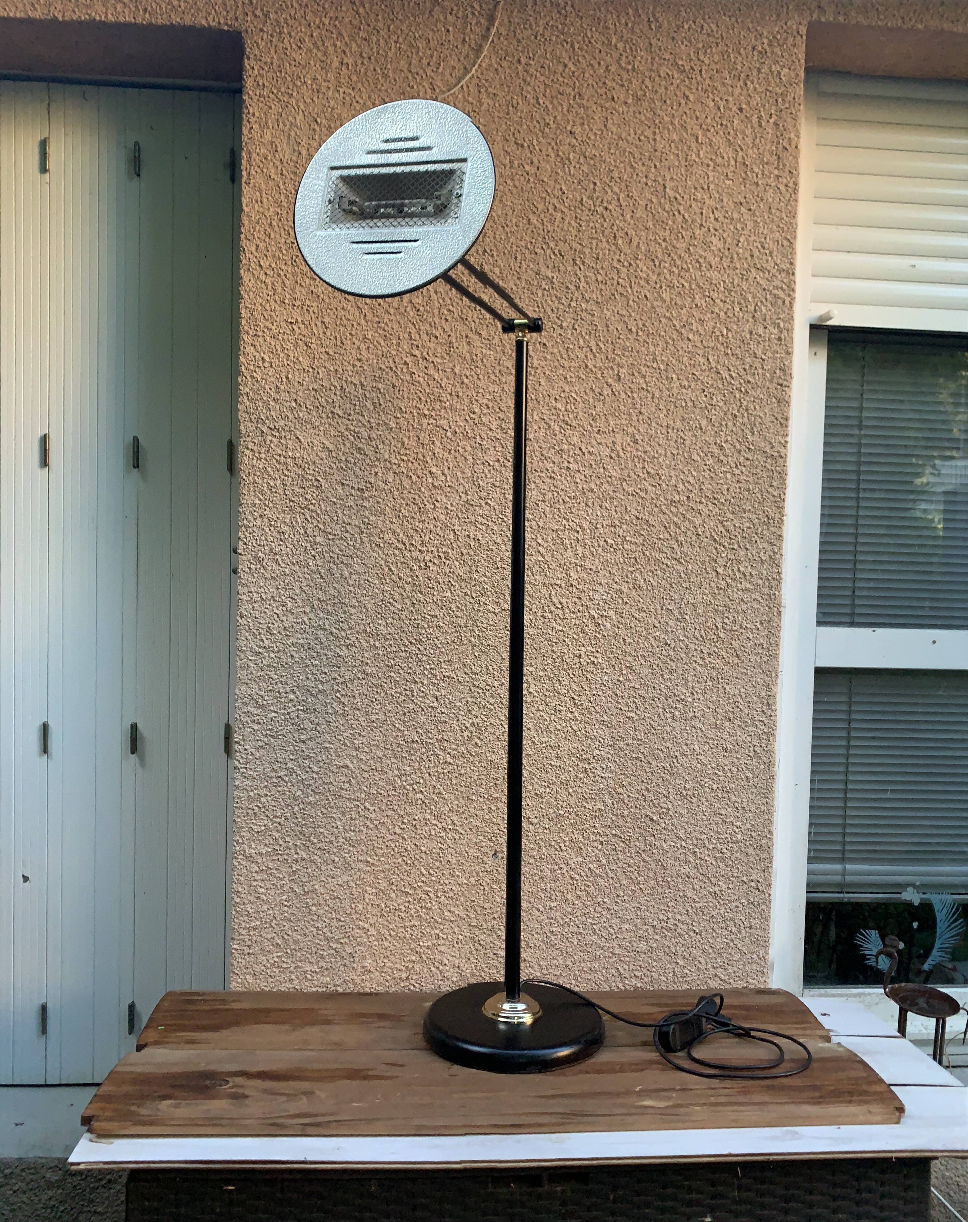 Varallo black halogen floor lamp alfa Italy model