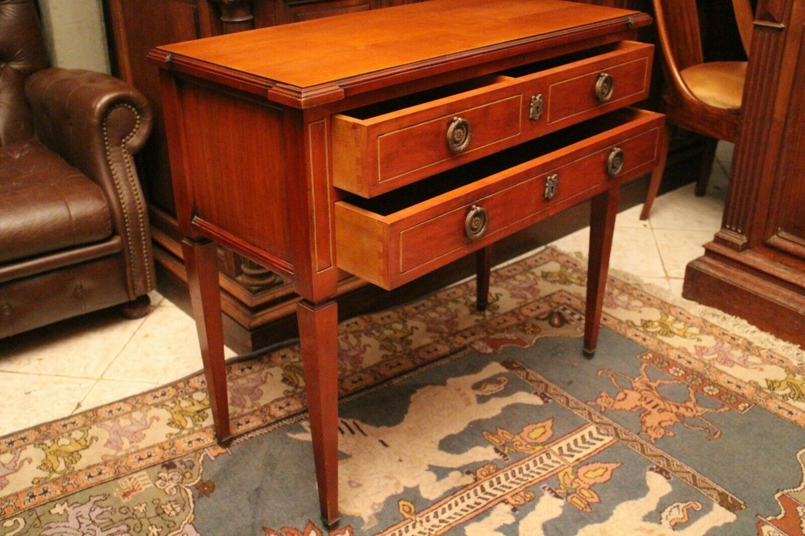 Commodus jumper that can form console in solid cherry louis style Louis XVI