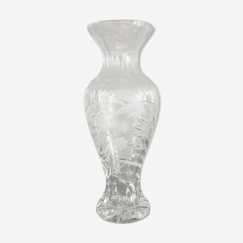 Vase ancien en cristal de bohème
