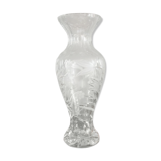 Vase ancien en cristal de bohème