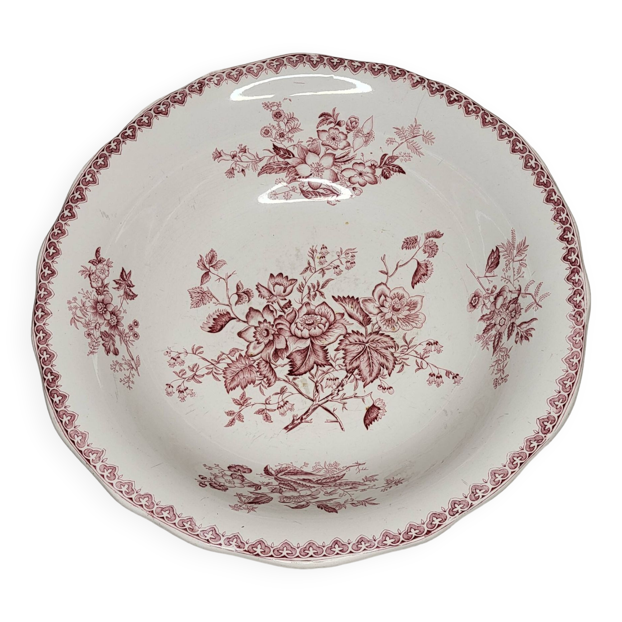 Earthenware basin from Creil & Montereau 19th century