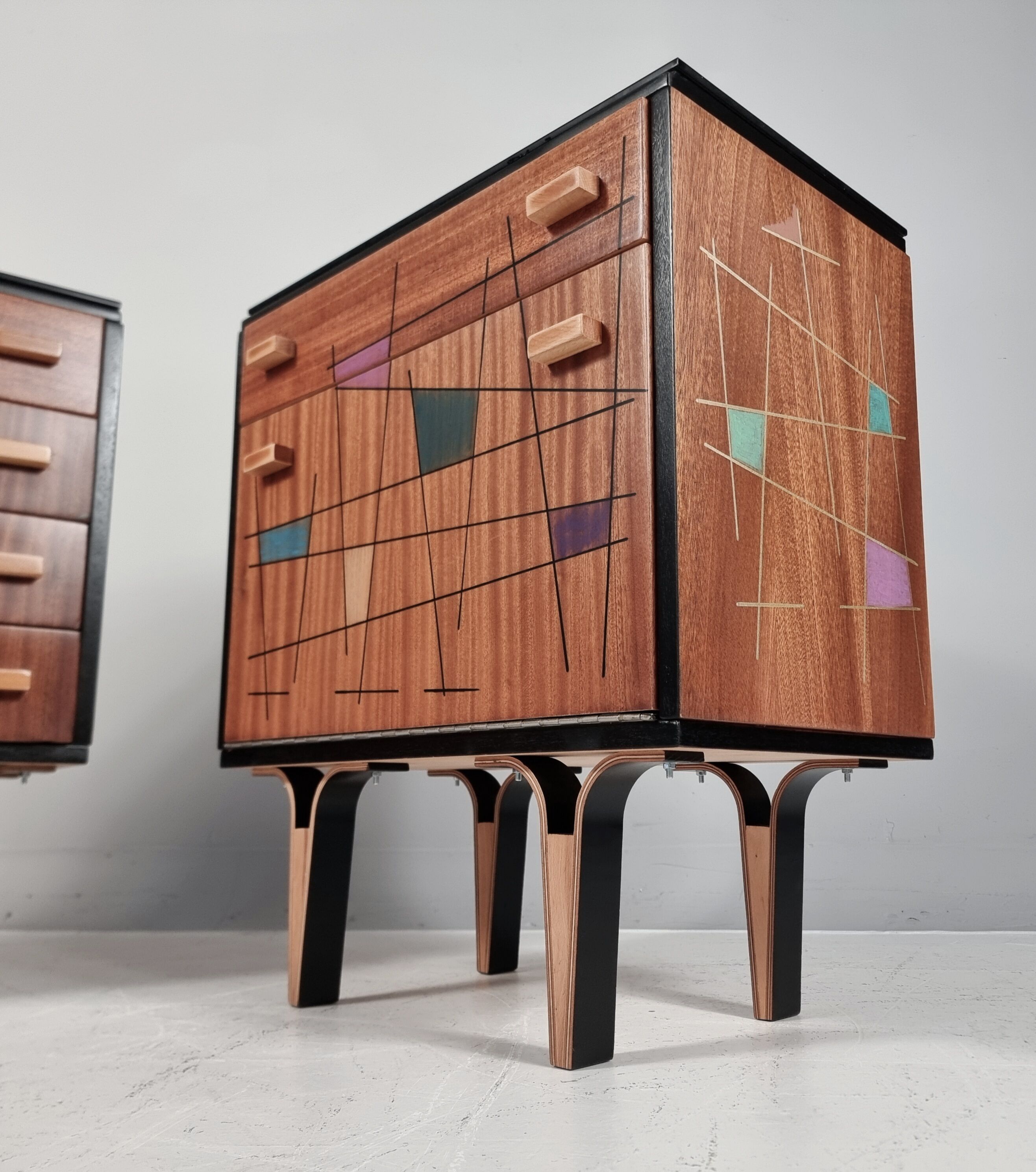 Tables de chevet, années 1970, ensemble de 2