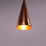 Danish hand-hammered copper hanging lamp by E.S Horn Aalestrup, 1950s